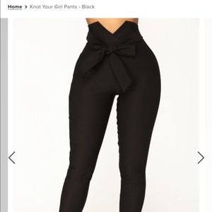 Fashion Nova Knot Your Girl pants